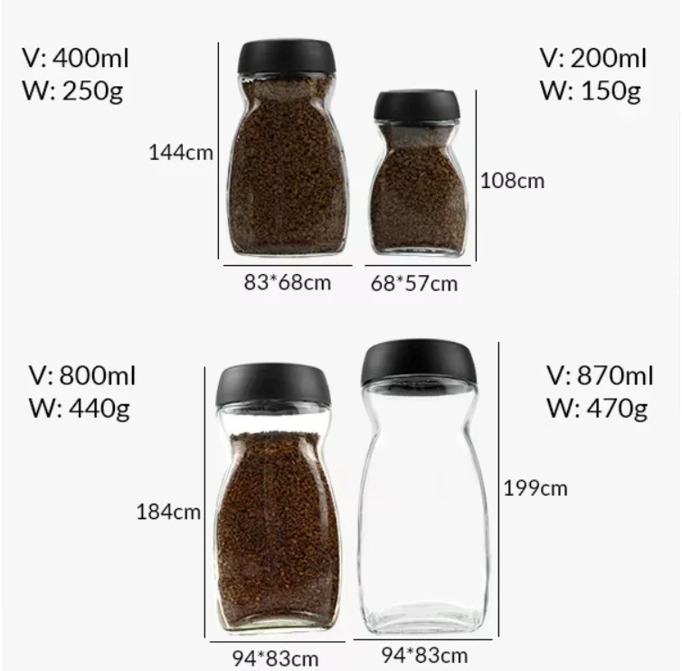 Custom Glass Coffee Jars high quality
